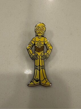 Disneyland 2025 Wave B Hidden Mickey - Yellow Color Story Pins - C3P0